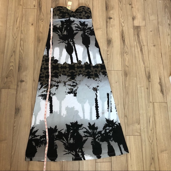 NWT-Women’s Tommy Bahama Scenic Palm Bandeau twist front cup Maxi dress X-small. - Picture 10 of 11